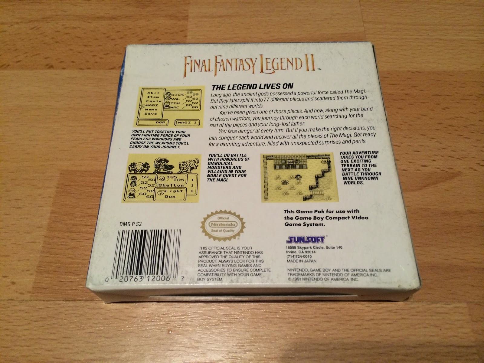 Final Fantasy Legend Ii Game Boy Dmg-s2-usa